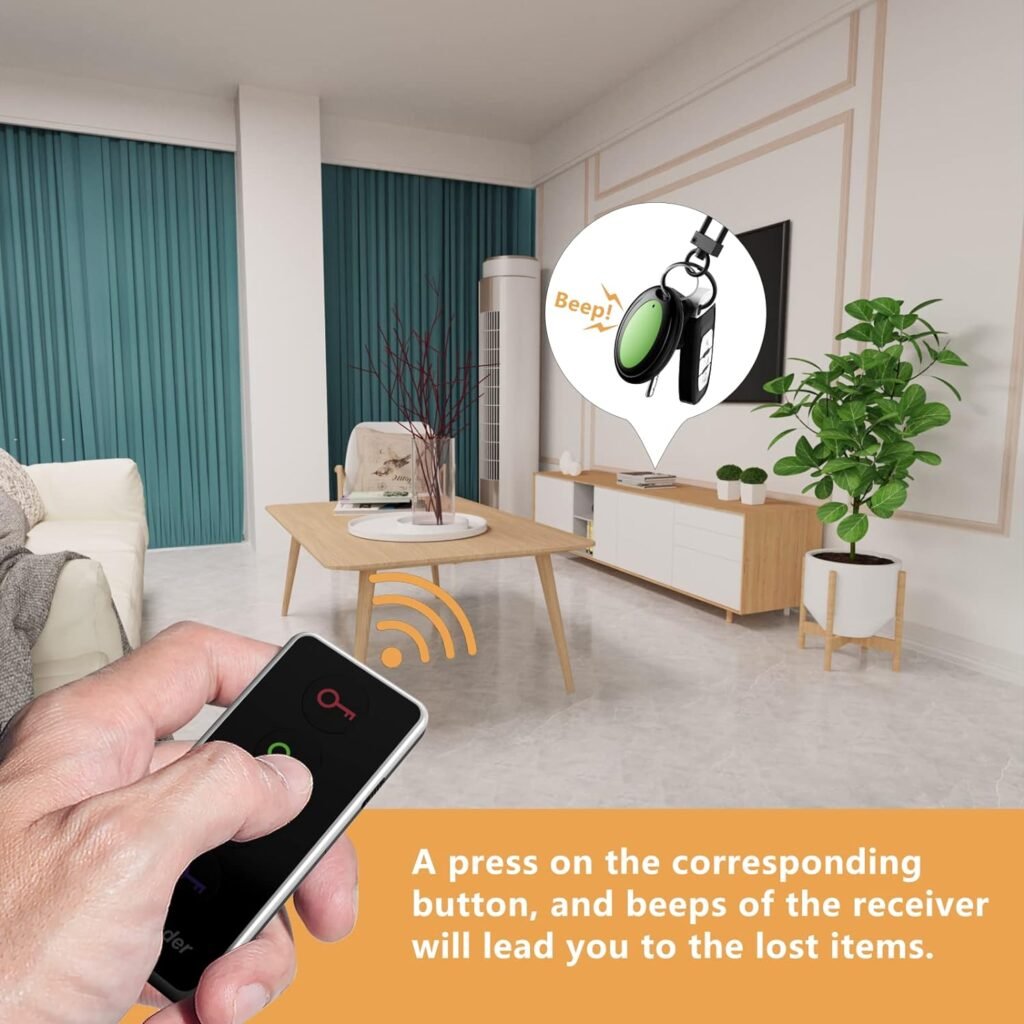 Lost Remote Finder, Remote Control Finder Locator with LED Light | 131ft RC Range Key Finder Locator Making Noise, Find My Keys Device with 4 Remote Retriever Tags | Key Tracker, Keychain Key Finder Lost Remote Finder, Remote Control Finder Locator with LED Light | 131ft RC Range Key Finder Locator Making Noise, Find My Keys Device with 4 Remote Retriever Tags | Key Tracker, Keychain Key Finder