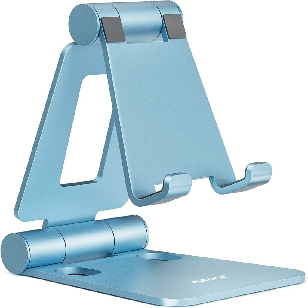 Nulaxy Cell Phone Stand for Desk, Fully Foldable Adjustable Desktop Phone Holder Cradle Dock Compatible with Phone15 14 13 12 Pro Xs Xr X 8 iPad Mini Nintendo Switch Tablets (7-10) All Phones - Grey Nulaxy Cell Phone Stand for Desk, Fully Foldable Adjustable Desktop Phone Holder Cradle Dock Compatible with Phone15 14 13 12 Pro Xs Xr X 8 iPad Mini Nintendo Switch Tablets (7-10) All Phones - Grey