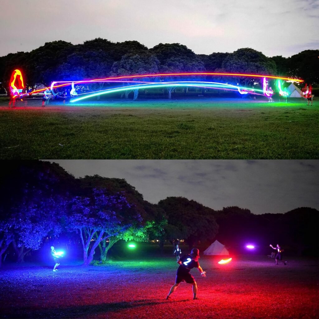 TOSY Flying Disc - 16 Million Color RGB or 36 or 360 LEDs, Extremely Bright, Smart Modes, Auto Light Up, Rechargeable, Cool Fun Christmas, Birthday Camping Gift for Men/Boys/Teens/Kids, 175g frisbee TOSY Flying Disc - 16 Million Color RGB or 36 or 360 LEDs, Extremely Bright, Smart Modes, Auto Light Up, Rechargeable, Cool Fun Christmas, Birthday Camping Gift for Men/Boys/Teens/Kids, 175g frisbee