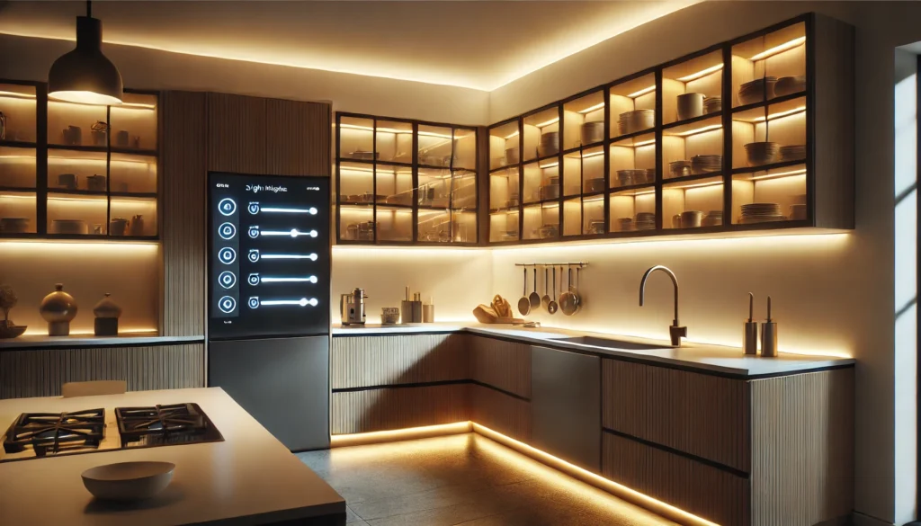 Best Smart Lighting for Home: Top Picks for Every Room 2 A modern kitchen with under-cabinet smart lighting