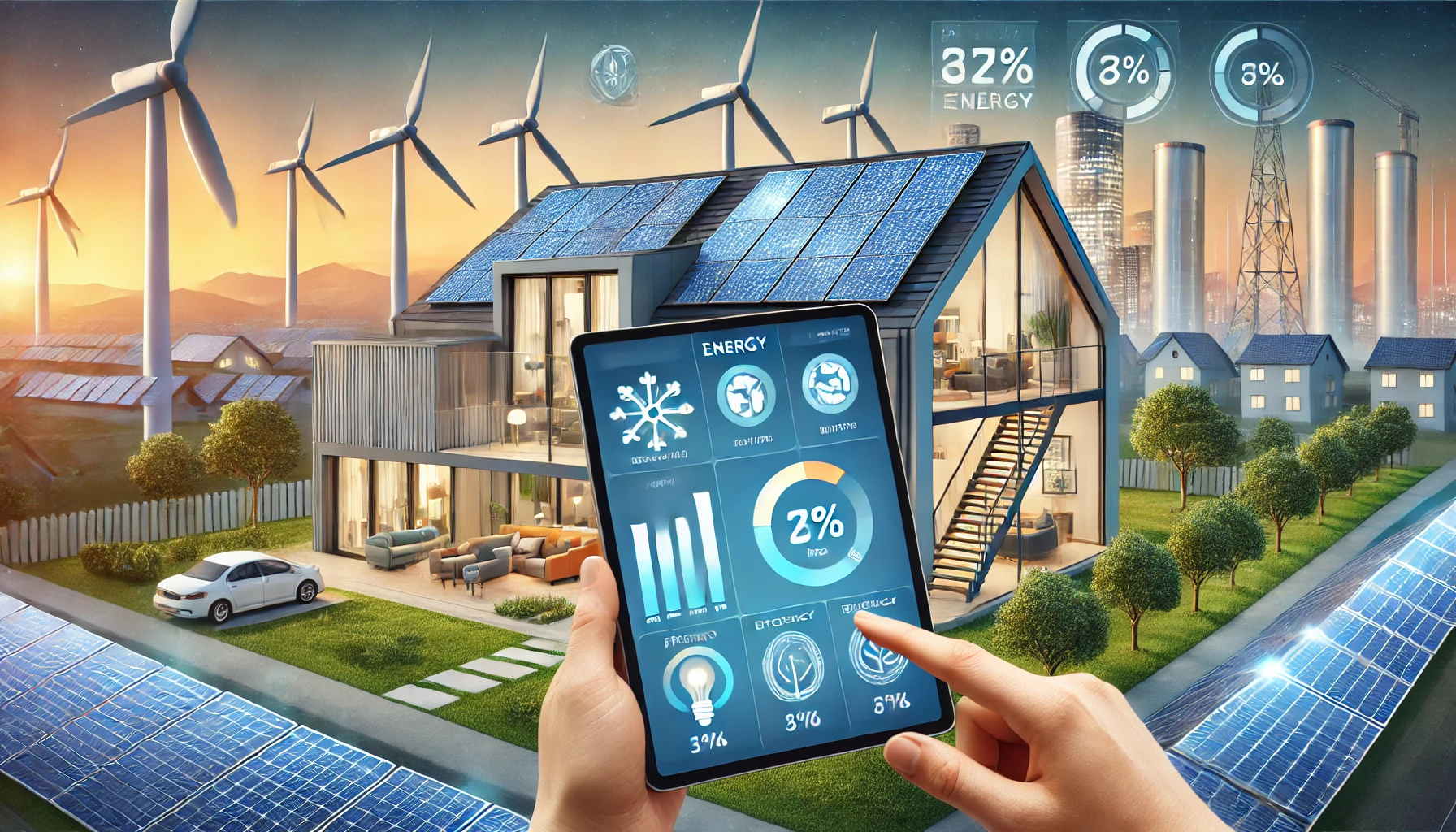 How to Implement Smart Energy Management: Step-by-Step Guide 2 A smart energy management system for a residential building with a focus on renewable energy